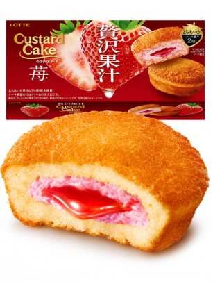 Pastelitos Custard Cakes Fresa Tochiaika | Lotte | 174g.